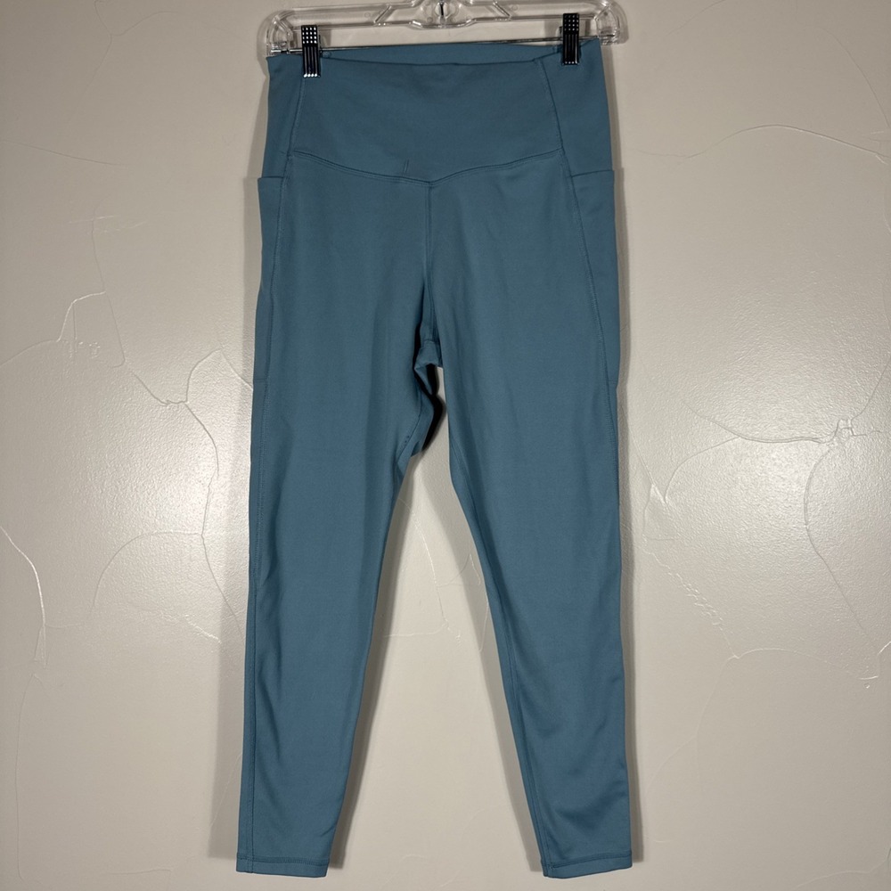 Danskin Teal Blue Athletic Leggings Women's Size XL Soft Stretchy